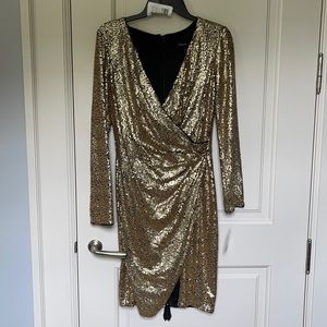 Tadashi gold sequins dress